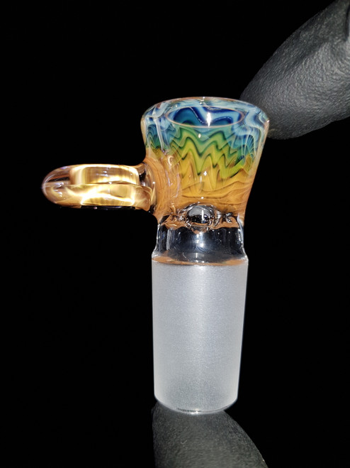 EMPIRICAL - 4-hole Martini Slide w/ Fumicello Donut Handle & 18mm Joint - Fume Wig-Wag #3