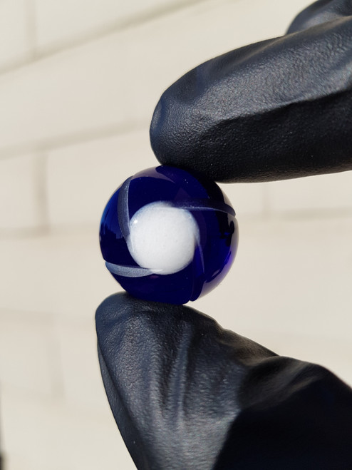 TERP SPHERE - Marble Spinner Carb Cap for Puffco Peak - Brilliant Blue #1