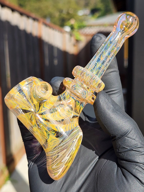 ECALSART - Heady Fume Pattern Glass Hammer Pipe - #2