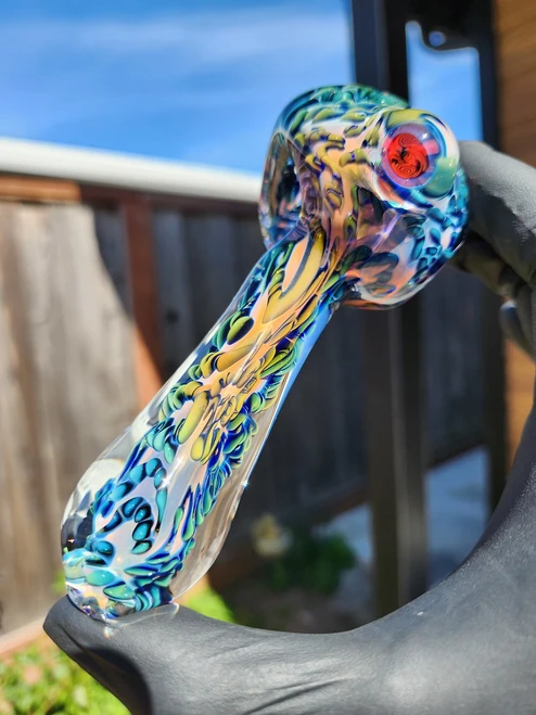 MICHAEL CROUCH - Double Fumed and Dotted Dry Pipe Spoon - #5