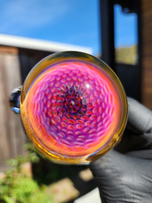 MICHAEL CROUCH - Fully Worked Inside Out Dry Spoon Pipe w/ Honeycomb Head - #1