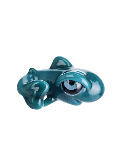 CAT JIVE - Glass Shark Pendant - Aqua Azul
