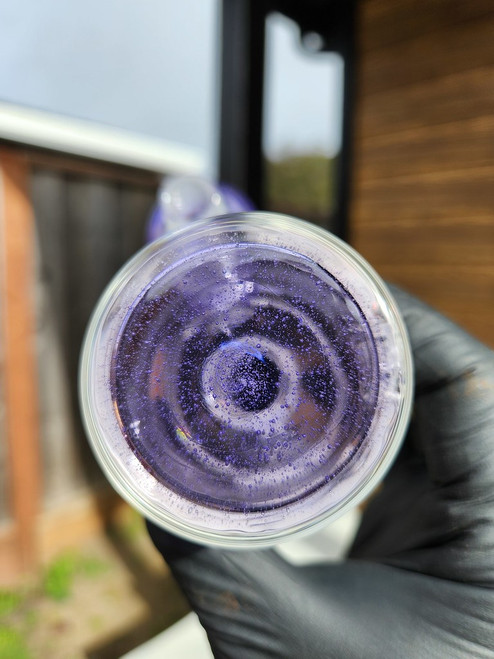 DESIGNER SCI - Glass Ash Catcher - 18mm to 18mm - Purple Lollipop #1