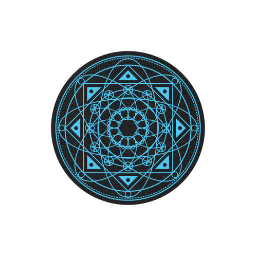 MOODMATS - 5" Round Bong Pad & Dab Rig Coaster - Ocean Grid