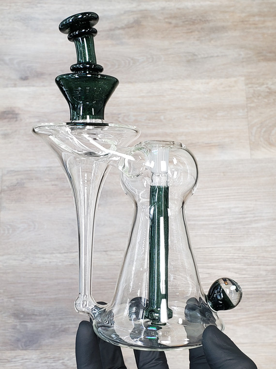LID - Recessed Recycler Rig w/ 10mm Female Joint & Opal - #5