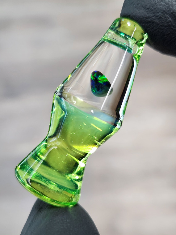 OOPAZI - Lava Lamp Glass Pendant w/ Gibson Opal - Transparent Opal Lime