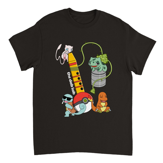 THE DAB LAB - "Tokemon Teamwork" Heavyweight Unisex T-shirt (Black or Navy)