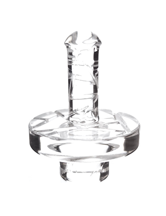 QUARTZ TECH - Etched Carb Cap Top (for Terp Slurper / Blender / Auto Spinner Bangers) - Line Pattern