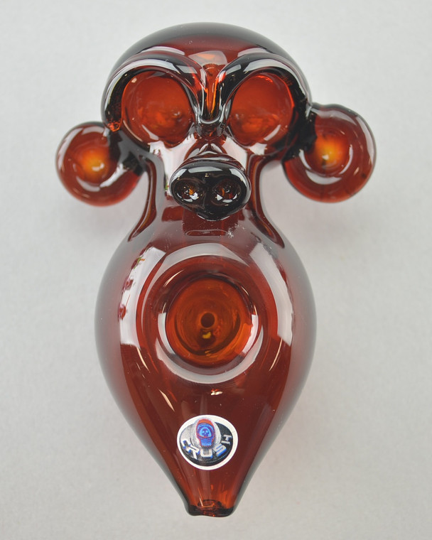 CRUSH Glass "Taco" Pipe w/ Single Hole Push Bowl & Carb 1 The