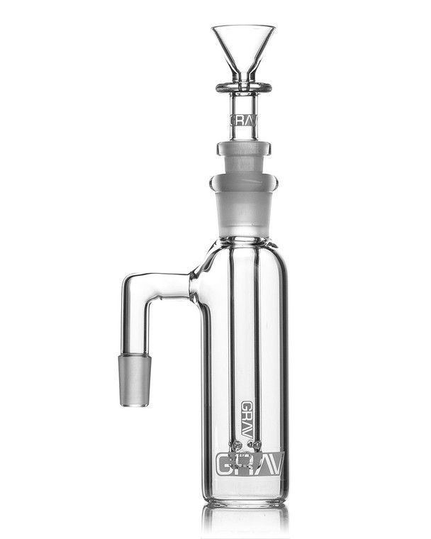 GRAV LABS - Ash Catcher w/ 14mm Removable Diffused Downstem & Smoking Bowl (90* Angle)