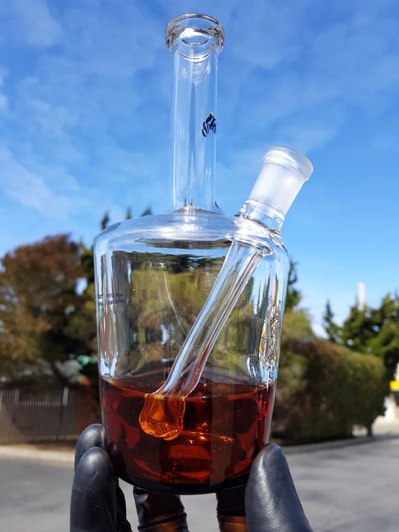 IDAB - Medium "Hennessy Bottle" Dab Rig w/ 14mm Female Joint - Half Filled