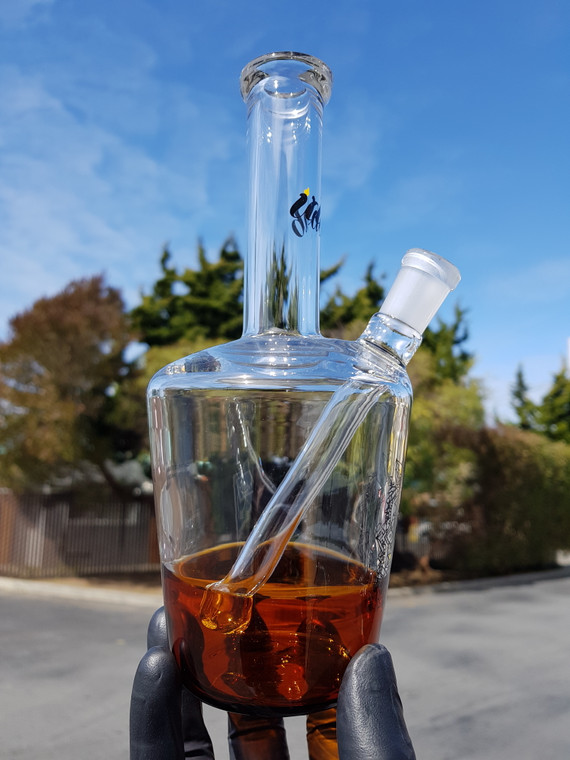 IDAB - Large "Hennessy Bottle" Dab Rig w/ 14mm Female Joint - Half Filled