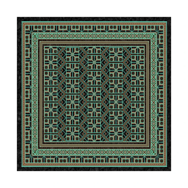 MOODMATS - 8" Square Bong Pad & Dab Rig Coaster - Choco-Mint Carpet