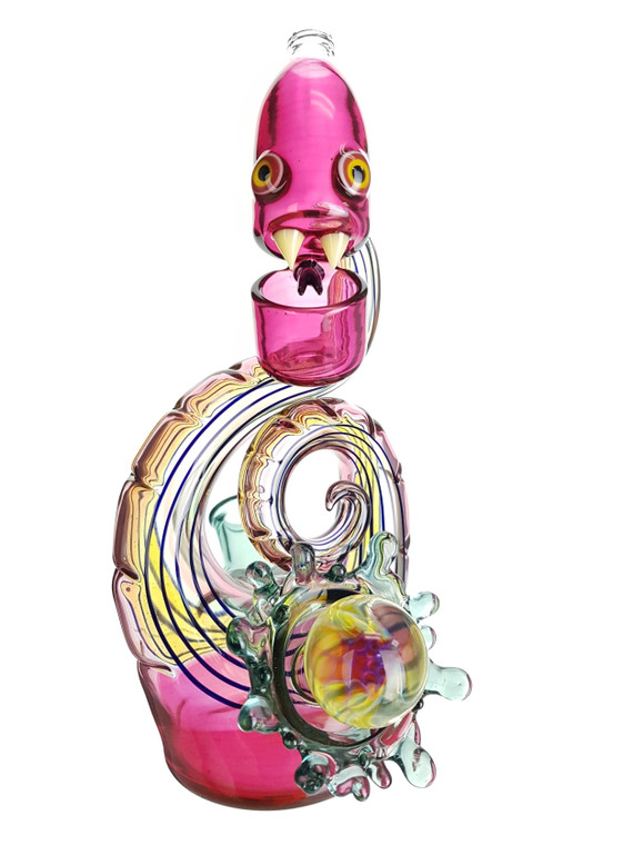 NIKO CRAY x SLUM GOLD x SKI MASK x EASE - Robot Snake Dab Rig w/ 14mm Female Joint