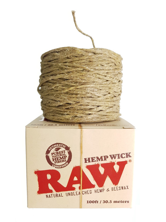 RAW, Hemp Wick Roll - 10ft/3m - Regular