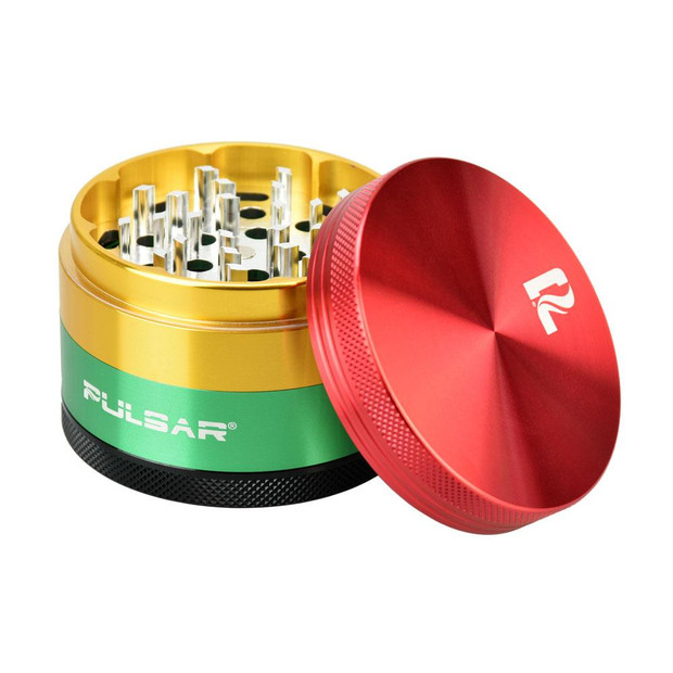 PULSAR - Rasta 4-Piece Grinder - 2.5"