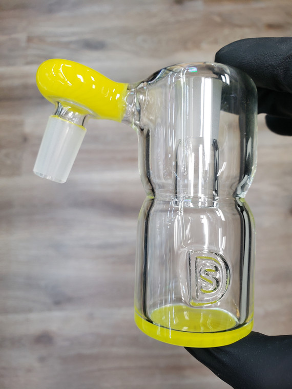 DESIGNER SCI - Glass Ash Catcher - 14mm to 14mm (65* Angle) - Yellow