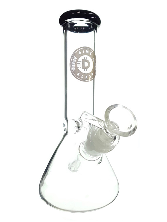 DIME GLASS - 8" Mini Beaker Bong (Pick a Color)