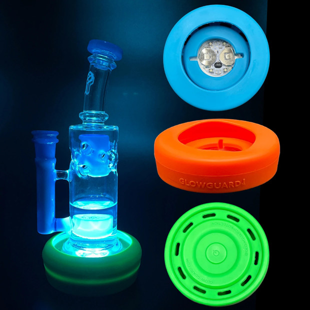 GLOW GUARD - Small Silicone Base Protector & Light Station (Pick a Color)