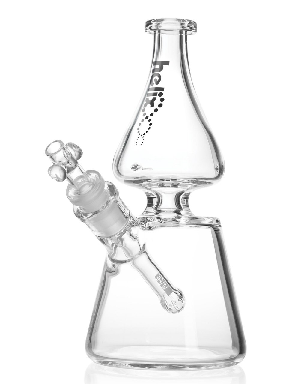 GRAV LABS Helix Mini Beaker Bong w/ 14mm Removable Diffused Downstem