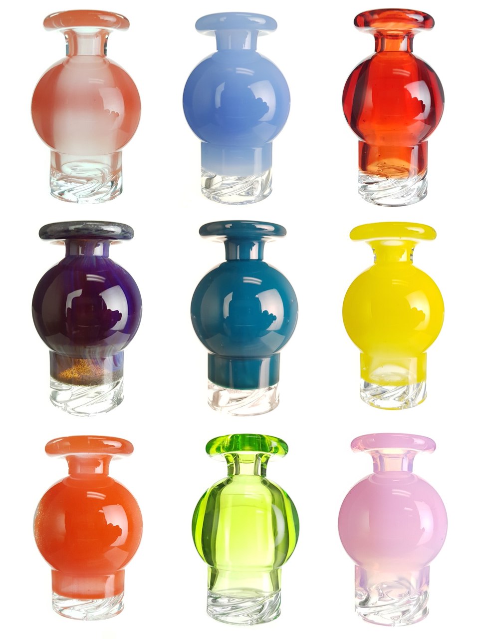 BRADLEY MILLER Glass Spinner Carb Cap (Pick a Color) The Dab Lab
