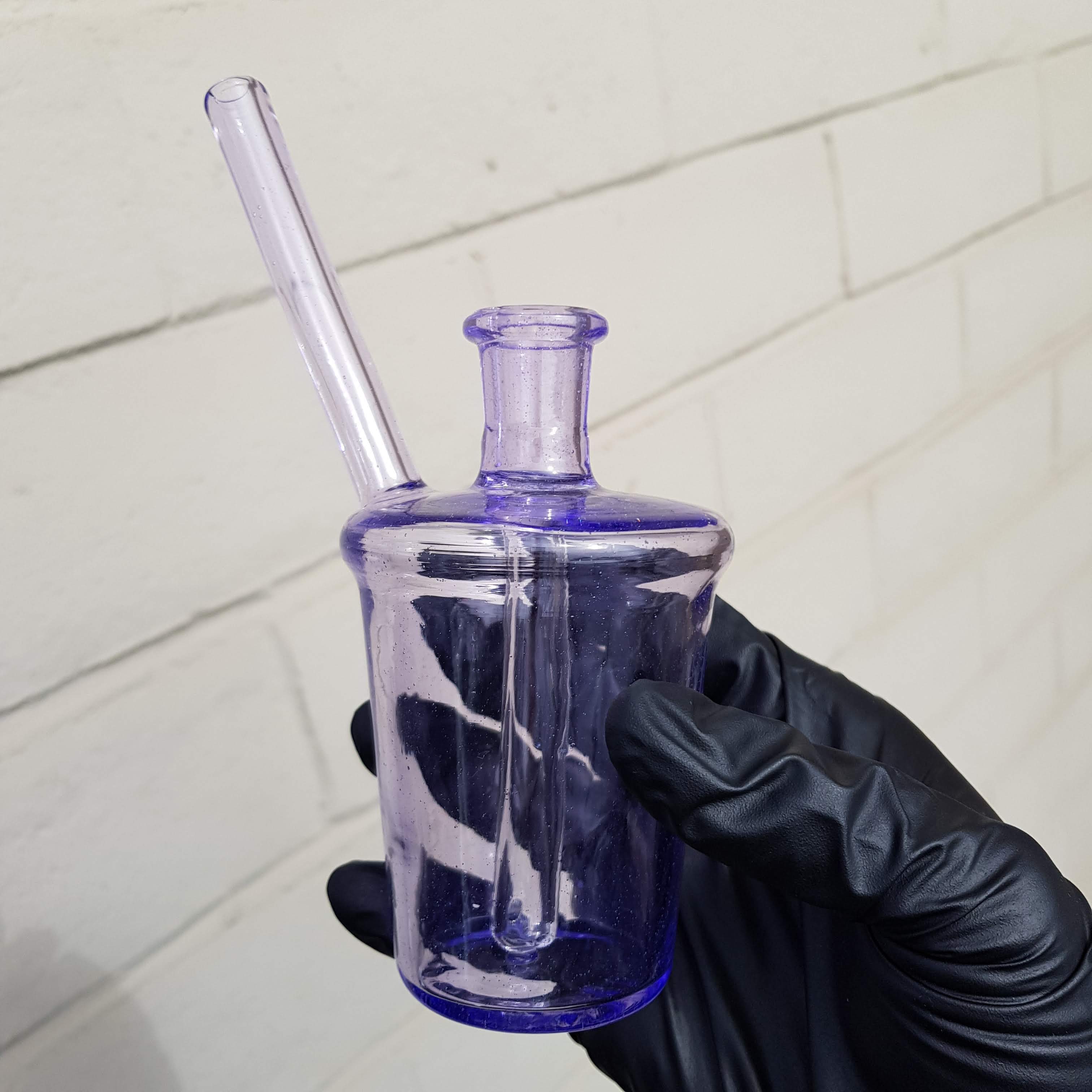 EL CHAPO - Cup Dab Rig w/ 2-hole Perc & 14mm Female Joint - Purple Lollipop  - The Dab Lab