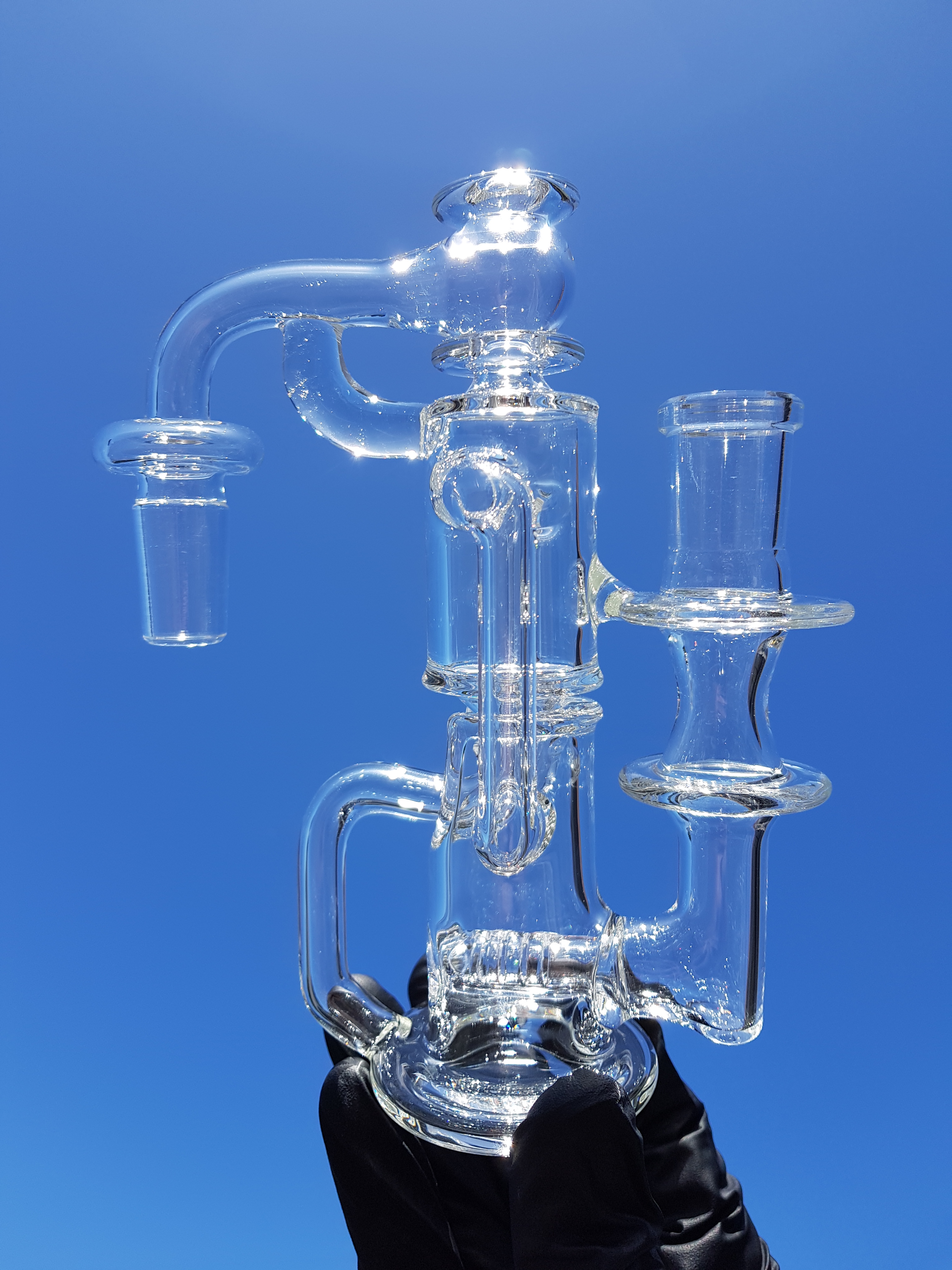 Ery Glass - Puffco Peak Glass Attachment - Double Uptake Recycler