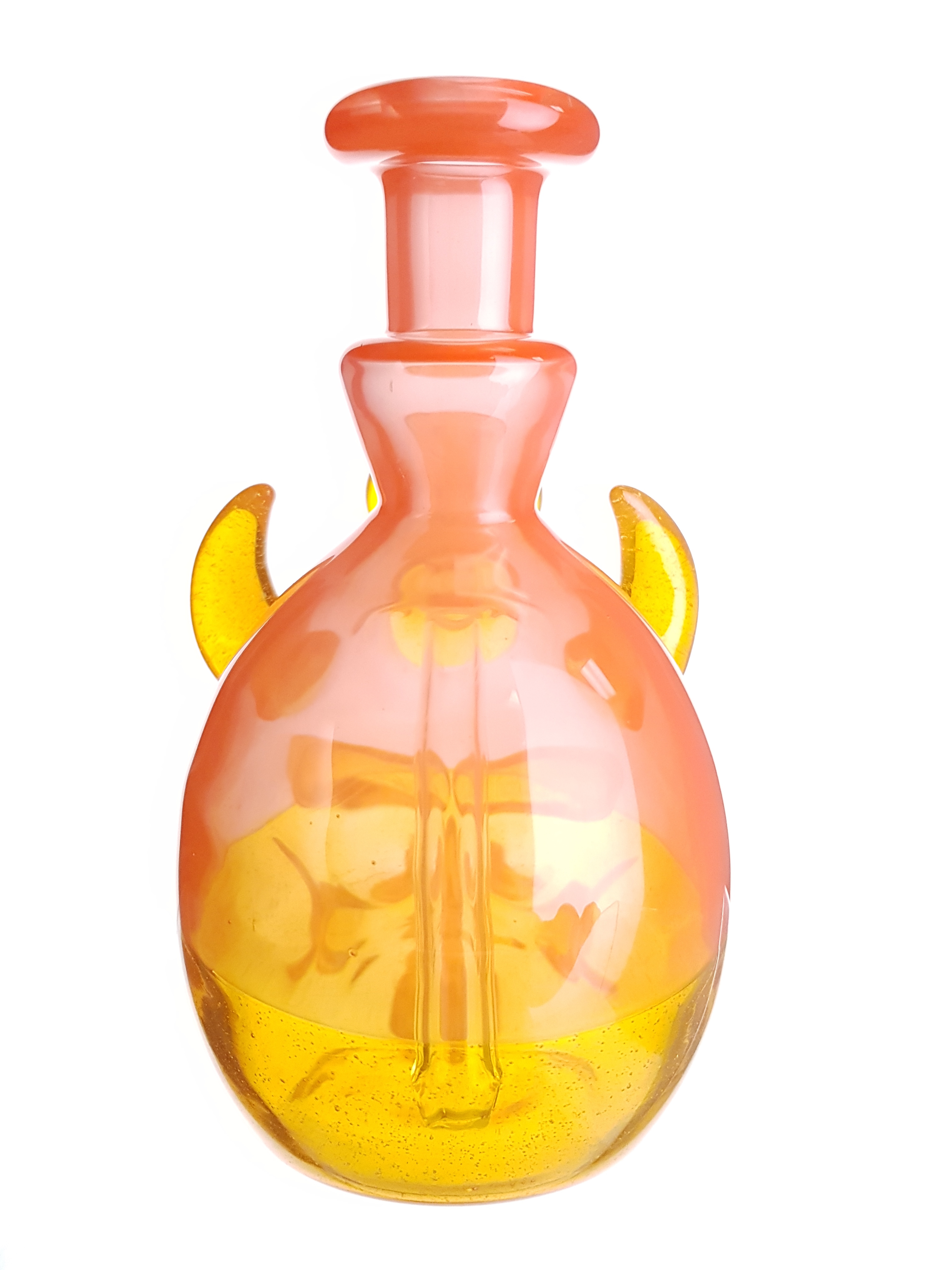 TUSKUM Glass Skull Dab Rig OJ / Terps (CFL) The Dab Lab