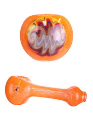 DANKY BEARD - Frit Spoon Pipe w/ Wig-Wag Cap - Orange