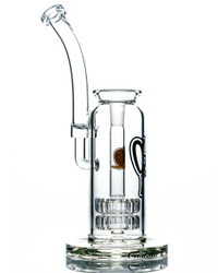 CUSTOM CREATIONS - Double Shower Cap Bubbler w/ 14mm Recessed Female Joint & Slide - 65mm