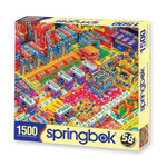 Candyscape 1500 Piece Jigsaw Puzzle arrives in a packaging of the highest quality 100% recycled materials with 80-90% post consumer waste.