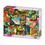 Butterfly Garden 500 Piece Jigsaw Puzzle arrives in a packaging of the highest quality 100% recycled materials with 80-90% post consumer waste.