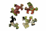 Unique interlocking puzzles pieces of Barnyard Animals 500 Piece Jigsaw Puzzle for sale by Springbok Puzzles.