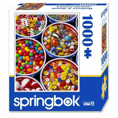 Buttons and Bowls 1000 Piece Jigsaw Puzzle (Compact-Box Format)