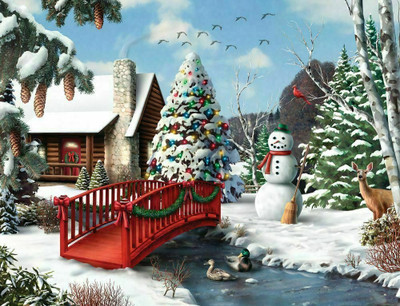 Winter's Home 500 Piece Jigsaw Puzzle