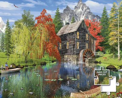 Springbok Majestic 1000 Piece Wooden Jigsaw Puzzle Fishing by The Mill