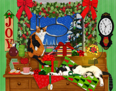 Christmas Cats 500 Piece Jigsaw Puzzle