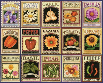 Vintage Seed Packets 1000 Piece Jigsaw Puzzle