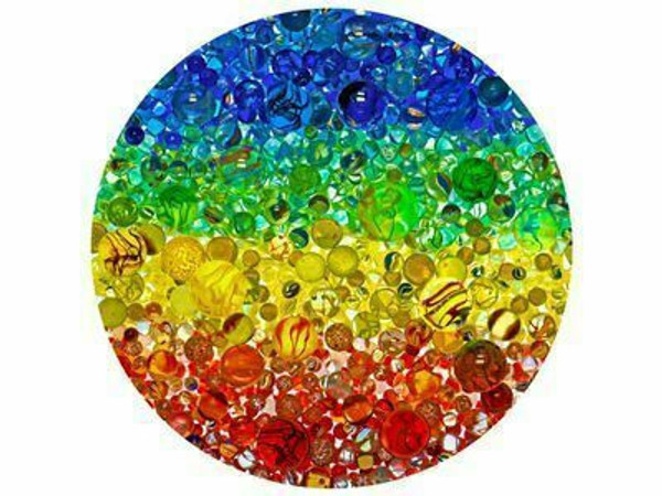 Illustrated Marbles 500 Piece Round Jigsaw Puzzle for sale by Springbok Puzzles