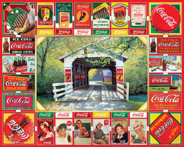 Springbok 1000 Piece Jigsaw Puzzle Coca-Cola Tin Signs