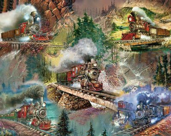 Thrilling Trains 1000 Piece Jigsaw Puzzle for sale by Springbok Puzzles