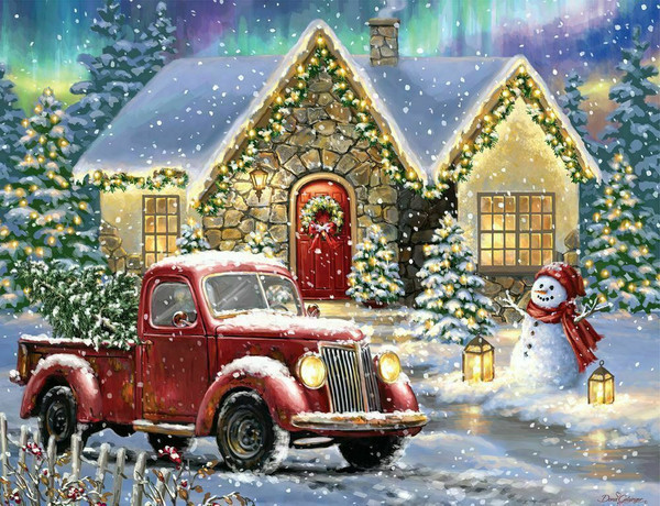 Christmas Light Lane 500 Piece Jigsaw Puzzle for sale by Springbok Puzzles