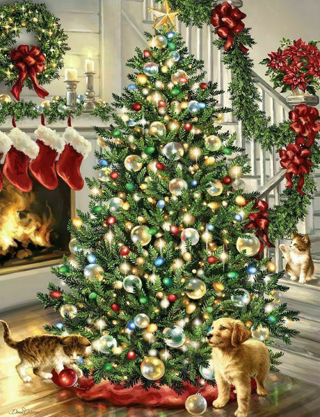 Christmas Pets 500 Piece Jigsaw Puzzle for sale by Springbok Puzzles