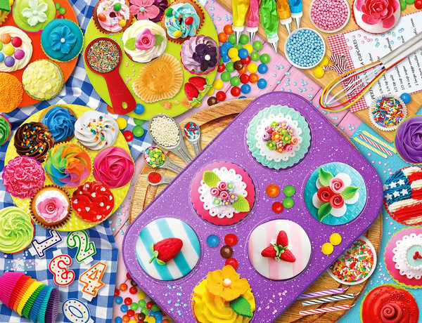 Cupcake Chaos 500 Piece Jigsaw Puzzle for sale by Springbok Puzzles