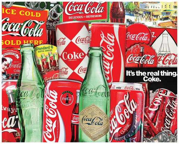 Coca-Cola Then and Now 1000 Piece Jigsaw Puzzle for sale by Springbok Puzzles