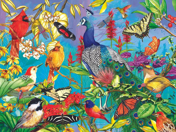 Peacock Garden 1000 Piece Jigsaw Puzzle for sale by Springbok Puzzles