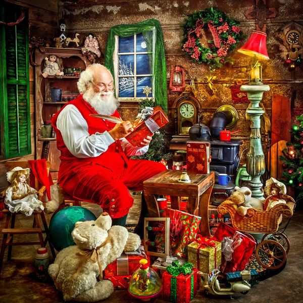 Santa's Shop 500 Piece Jigsaw Puzzle for sale by Springbok Puzzles