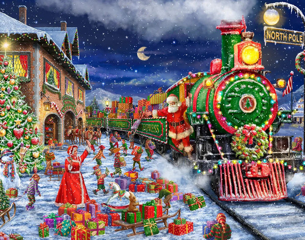 Santa Express 1000 Piece Jigsaw Puzzle for sale by Springbok Puzzles