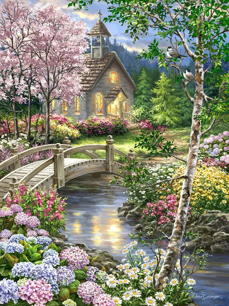 Spring Chapel 500 Piece Jigsaw Puzzle for sale by Springbok Puzzles