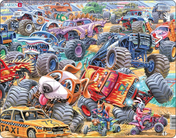 Monster Truck Race 35 Piece Children's Educational Jigsaw Puzzle for sale by Springbok Puzzles